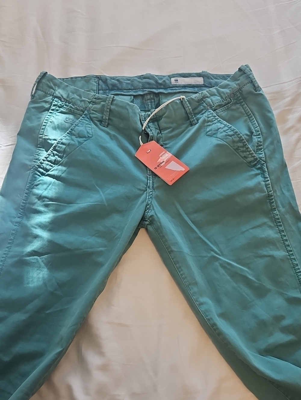 G-Star Teal Drawstring Chino Pants
